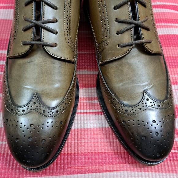 %Suitsupply Brown Brogue Size 40 / US 7 , Men Cap Toe Derby Shoes / D9 main image 13